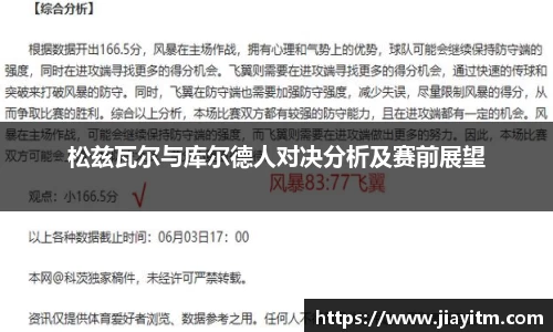 松兹瓦尔与库尔德人对决分析及赛前展望